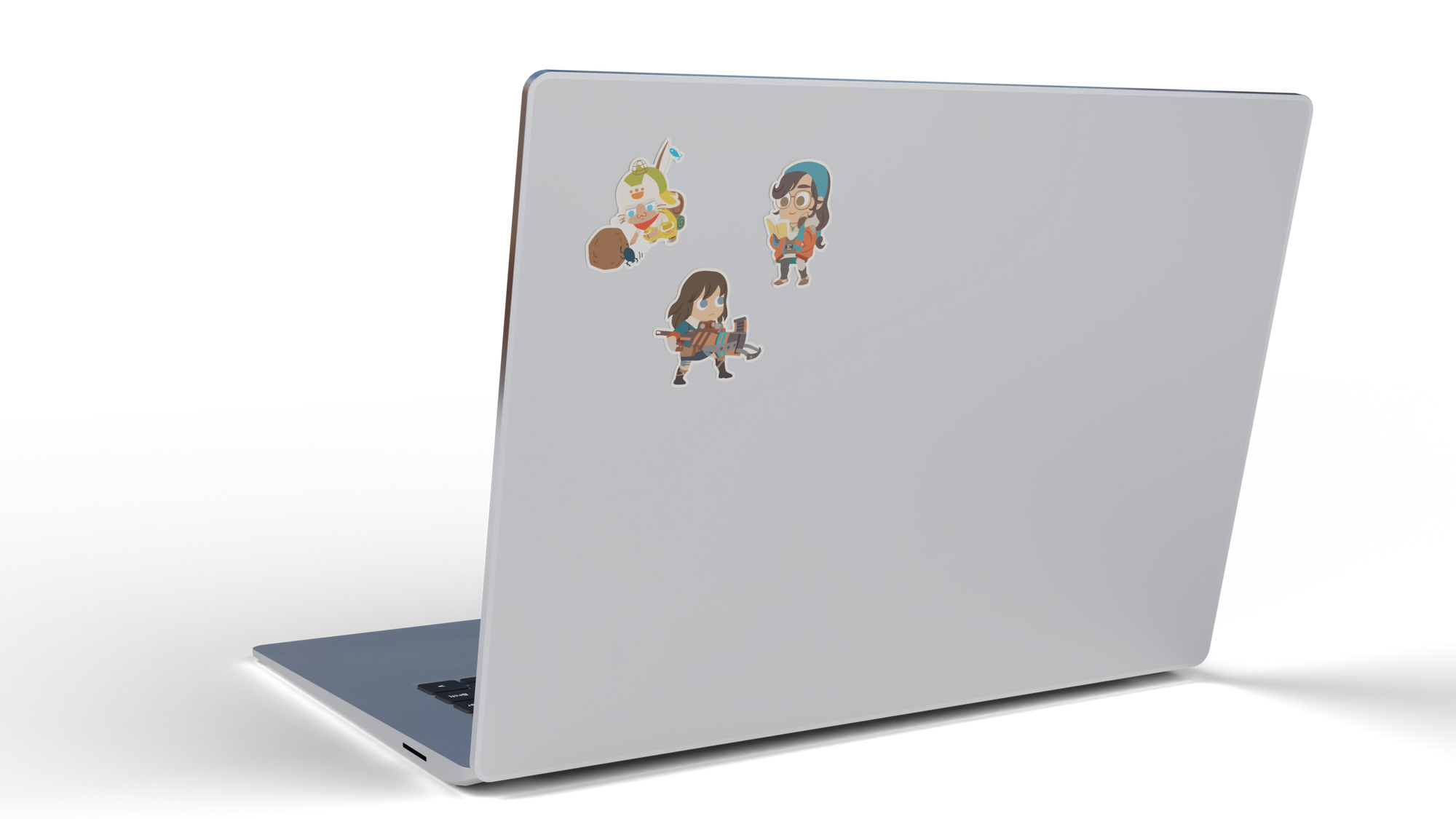 3 stickers : Palico, Chasseuse et Alma